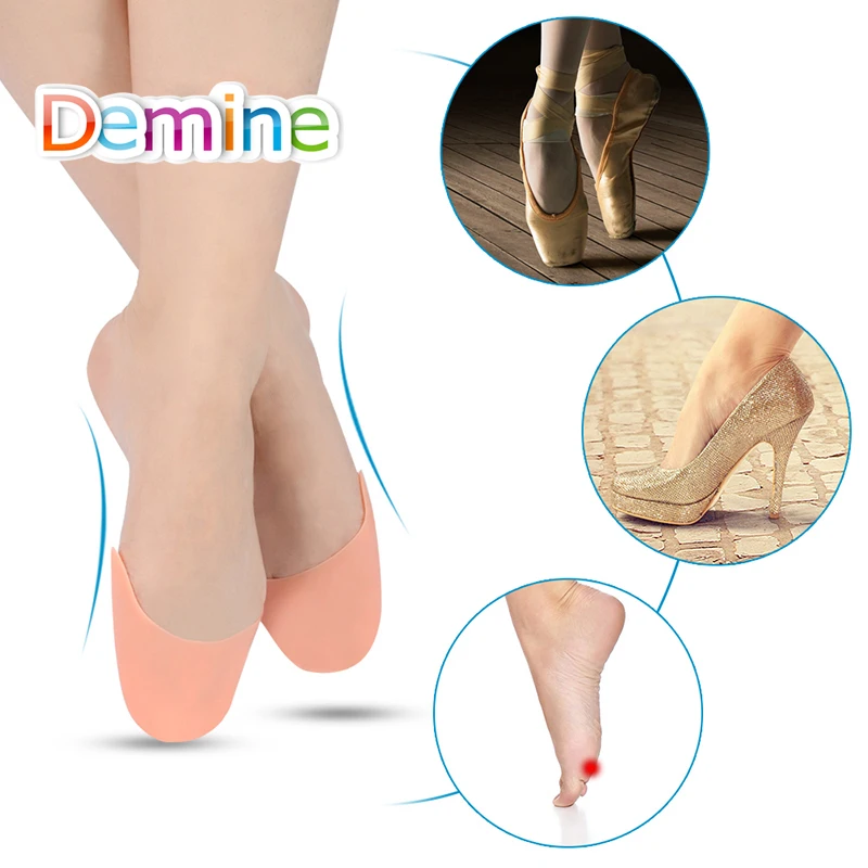 

Demine Silicone Gel Ballet Toe Pads Pedicure Device Pointe Dance Forefoot Protector for Dancer Sneaker Toe Care Insole Inserts