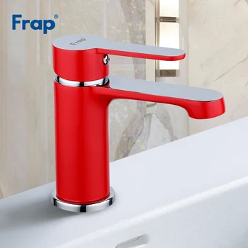 

Frap Luxury Red Chrome Basin Faucet Cold and Hot Water Taps Waterfall Brass Crane Bathroom Faucet Sink Mixer Tap Torneira F1043