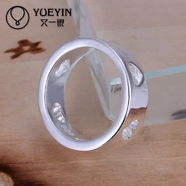 Europe New Fashion Personality Silver Plated Romantic Wedding Rings Don't Fade Hot Sale