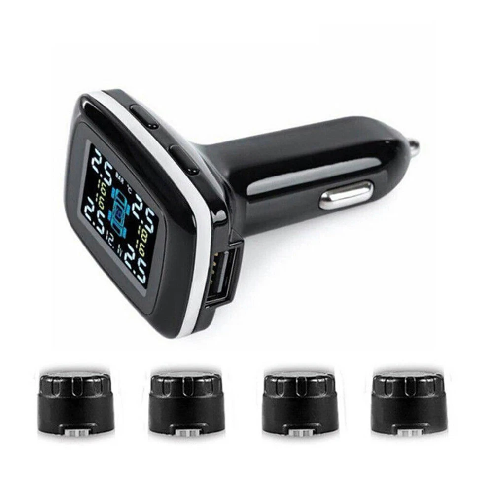 

BYGD Wireless TPMS External Pressure Monitoring Tire Cigarette Car Sensor Alarm Tire Pressure Real-time Monitoring