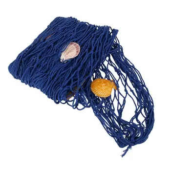 

Nautical Fish Net With Shells Luau Party Wall Decor Blue