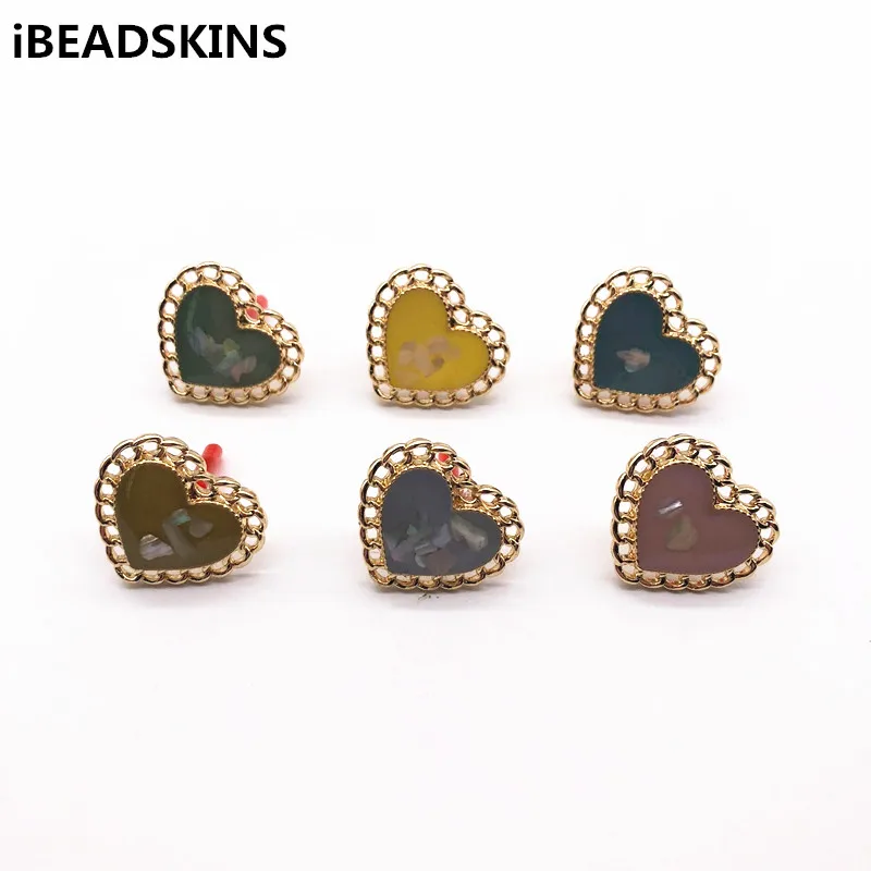 

New arrival! Mix color 21x20mm 50pcs zinc alloy Heart-shape Stud earring/earrings accessories/Earring parts for Jewelry DIY