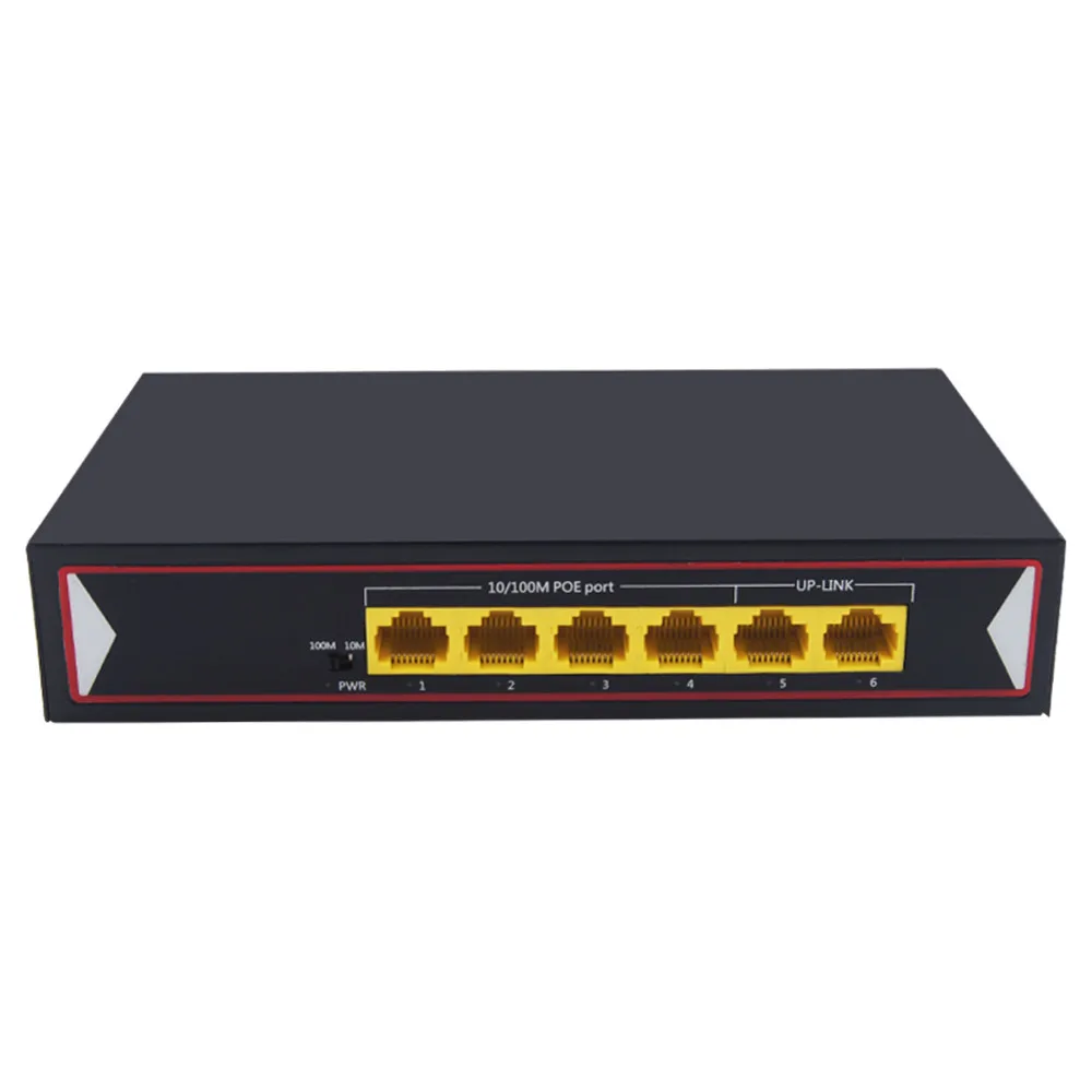 CCTV 4-Порты и разъёмы 10/100 м PoE Net Switch/концентратор Мощность Over Ethernet PoE оптический трансмиссия для IP Камера Системы сетевые коммутаторы