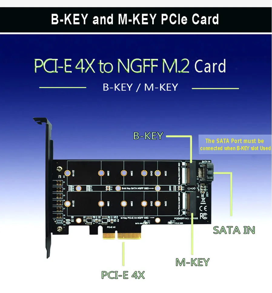 PCIe SATA адаптер M2 NGFF SSD NVME M ключ B, чтобы PCI-e 3,0X4X8X16 2230 ~ 2280 Размер M.2 SSD контроллер преобразователя карты