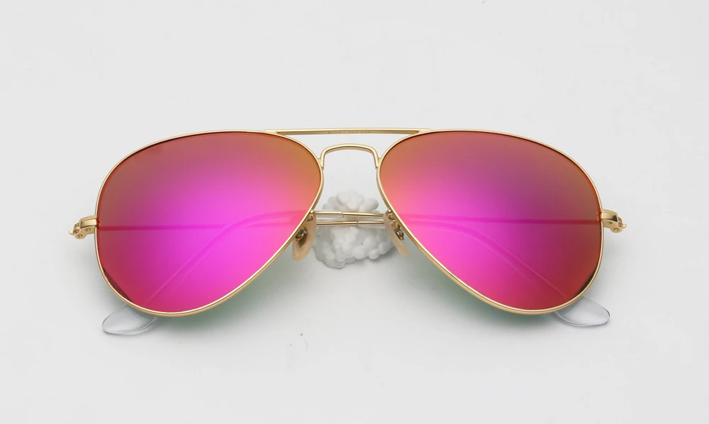 Настоящее стекло линзы классические для женщин и мужчин солнцезащитные очки es роскошный дизайн бренд вождения солнцезащитные очки es для женщин и мужчин женские солнцезащитные очки для мужчин - Цвет линз: gold-Barbie pink