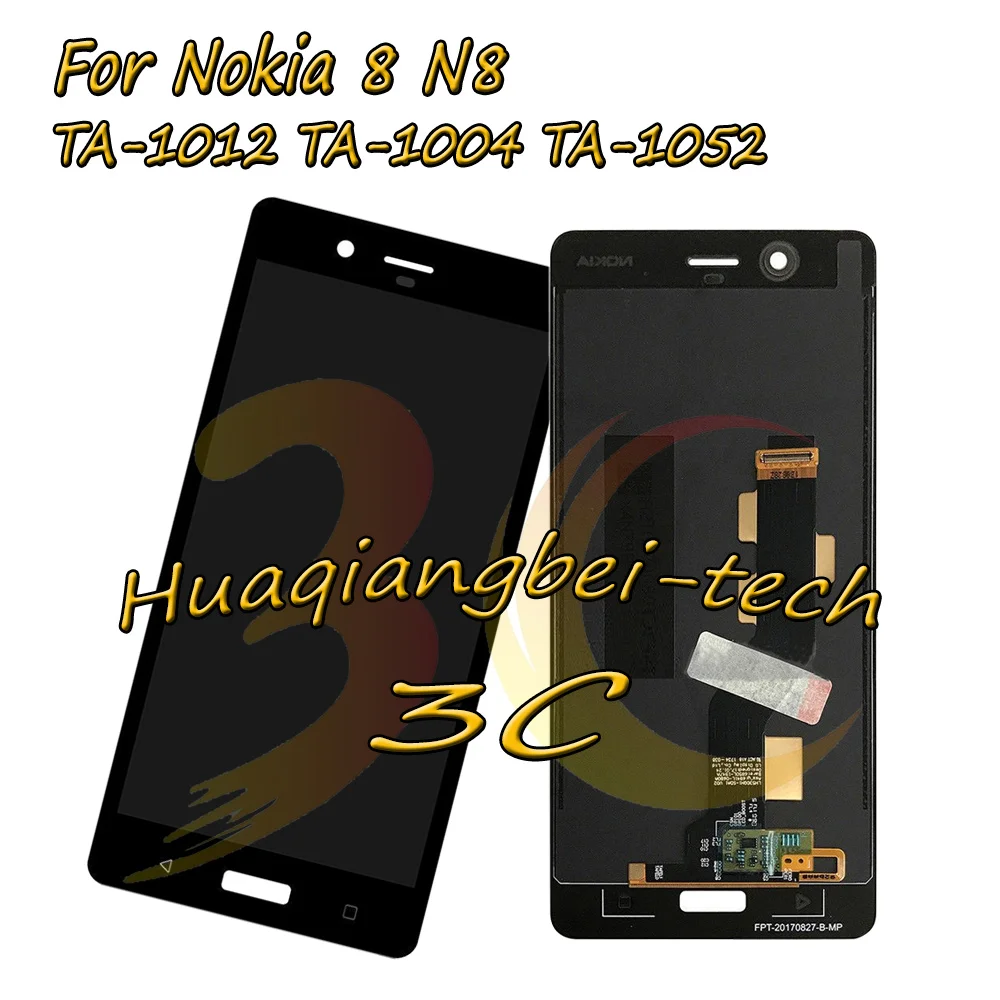 

5.3'' New For Nokia 8 N8 TA-1012 TA-1004 TA-1052 Full LCD DIsplay + Touch Screen Digitizer Assembly For Nokia 8 100% Tested