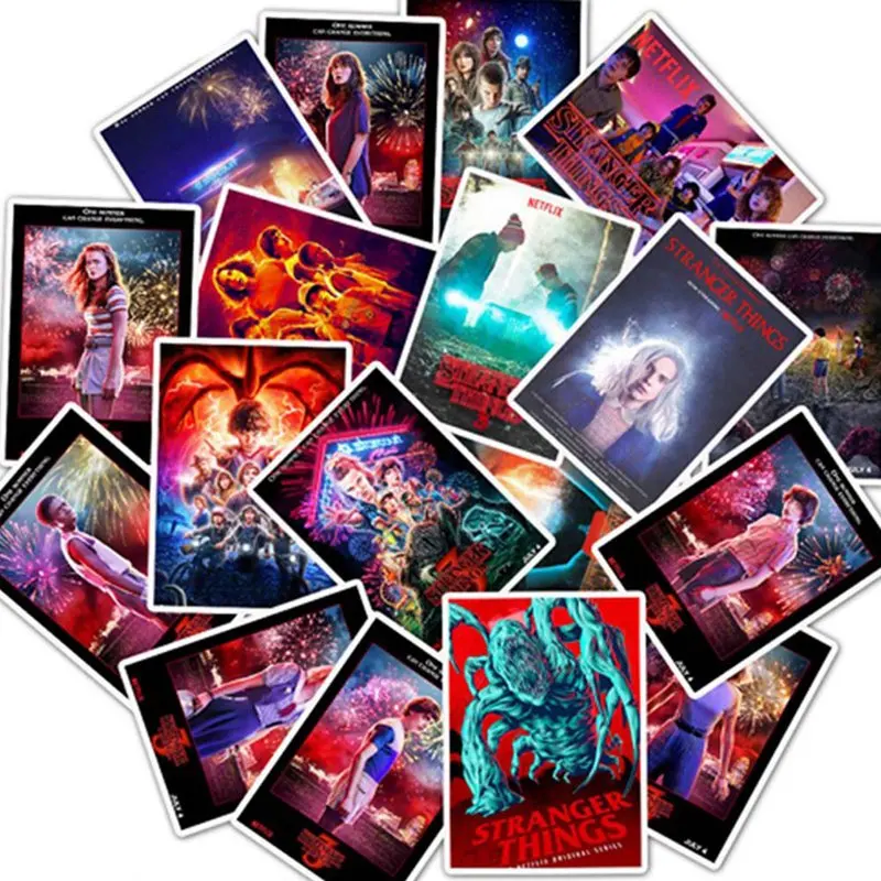 

25Pcs Pack NEW Stranger Thing Figure Stickers Set Anime Toy Sticker For Luggage Skateboard Motorcycle Laptop Waterproof Sticker