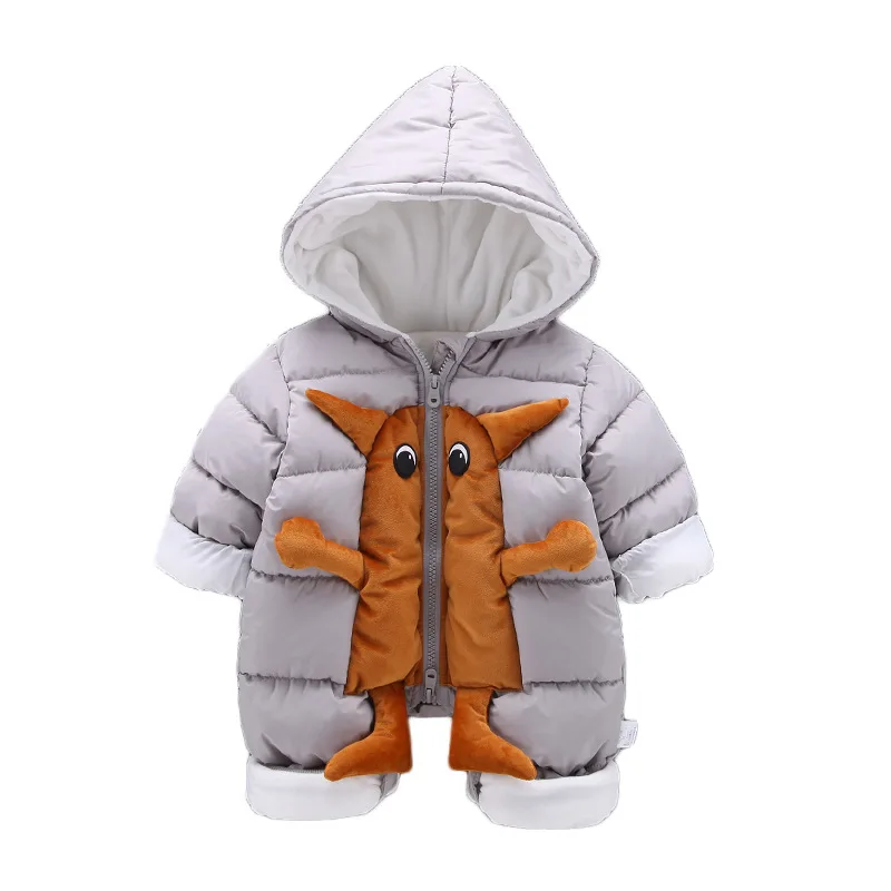 

Winter Thicken Newborn Baby Rompers Overalls Monster Bodysuit Jumpsuit for Girl Boys Down Snowsuit Infant Snow Wear Baby Clothes