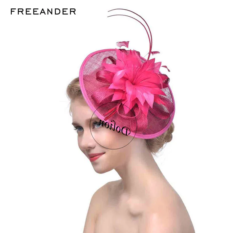 Женская Праздничная фетровая шляпа Freeander летняя розовая шляпка в британском