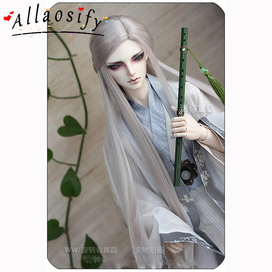 Цена Allaosify bjd парик 1 шт. Сплит Длина прямые волосы 1 3 1 4 1 6 1 8 bjd кукла парик Древний китайский стиль