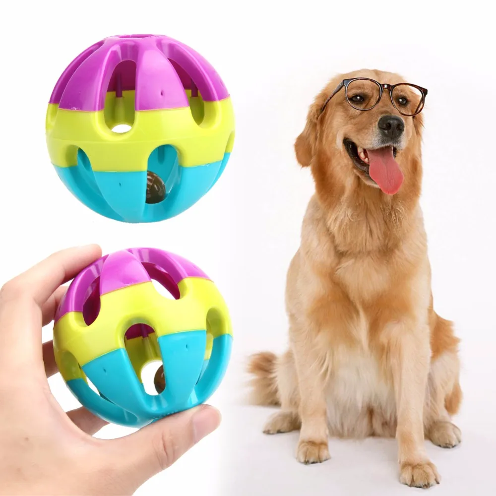 ABS Plastic Pet Dog's Toys Happy Jingle Bell Ball Chewing Ball Toy for