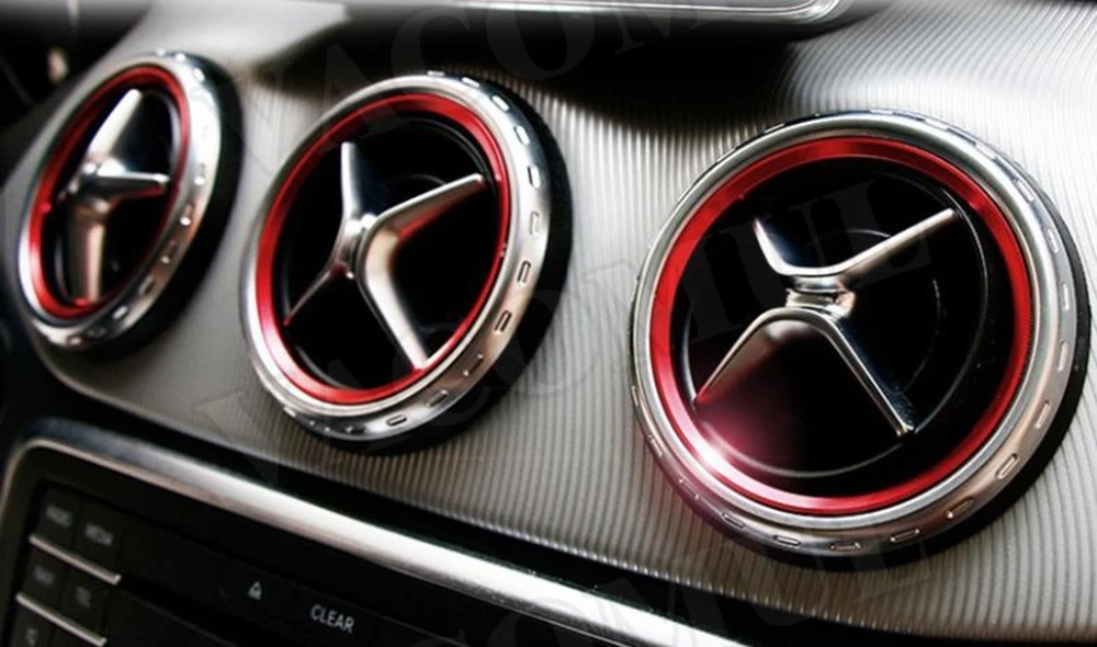 5 шт. кондиционер вентиляционное отверстие на выходе кольцо Крышка отделка украшения для Mercedes Benz W176 W246 C117 X156 AMG стайлинга автомобилей