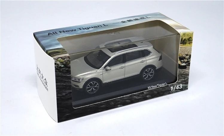 1/43 Volkswagen Tiguan L серебряный литой автомобиль Модель Коллекция игрушек