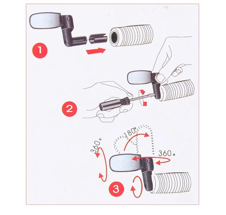 AQQ поворотное на 360 градусов регулируемое зеркало заднего вида для велосипеда MTB дорожный велосипед Задний защитный Руль Зеркало для велосипеда зеркало