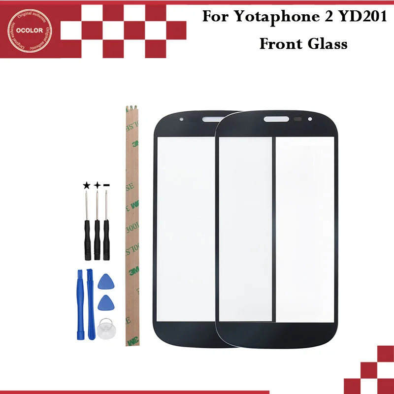 Ocolor для Yotaphone 2 YD201 Передний сенсорный экран внешняя стеклянная панель подходит
