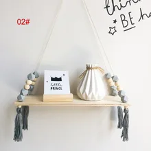 Dropshipping Shelves Clapboard Wall Hanging Tassel Decoration Gifts Swing Rope For Children Room Party MDP66