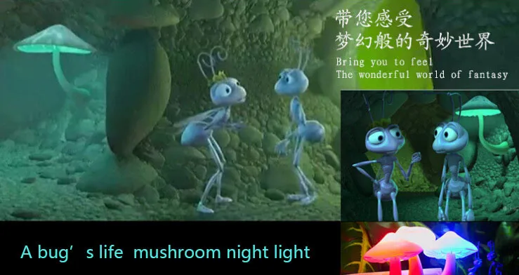 Magic Mini Mushroom Night Lights with light Sensor Led wall lamps Shop 6