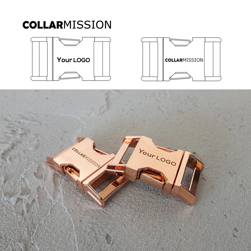 

Engraved buckle, We provide laser engraving service customize LOGO 20mm rose golden CK20M