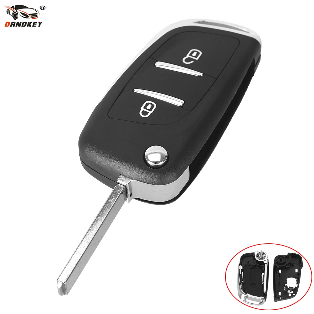 DANDKEY New 2 Button Modified Flip Folding Key Case FOB Shell For Citroen C2 C3 C4 C5 C6 C8 CE0536 | Автомобили и мотоциклы