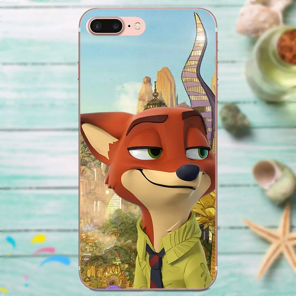 Чехол из ТПУ с мультяшным рисунком мультфильма зверополис Ник лиса для Apple iPhone 4 4S