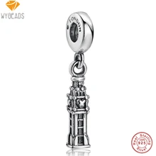 Wybeads 925 big ben colgante encantos de los granos europeos fit cadena de la serpiente brazalete de la pulsera original joyería que hace