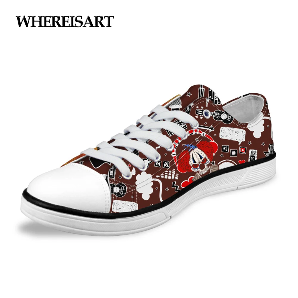 

WHEREISART Classic Low Top Casual Shoes Woman 2017 New Skull Brand Design Women Flats Lace-up Shoes Ladies Vulcanize Shoes