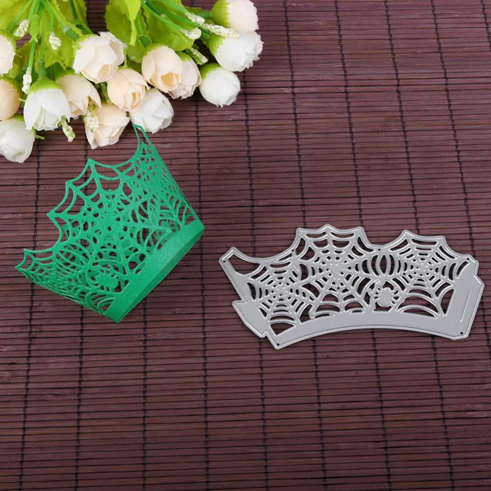 

New Halloween Spider Cupcake Case Metal Cutting Dies Stencil for DIY Srapbooking Album Embossing Paper Cards Decorative Crafts