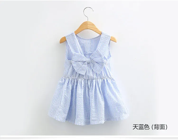 2018 Summer 2 3 4 6 8 10 Years Children Birthday Strip Backless Princess Elegant Bow Kids Party Dance Prom Little Girls Dresses (2)