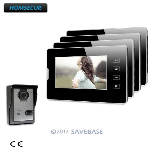 

HOMSECUR 7inch Video Door Entry Security Intercom with Touch Panel Monitor for Apartment