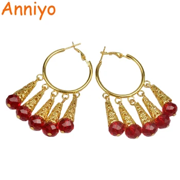 

Anniyo (Four Color) Marshall Earrings for Women Gold Color Micronesia Trendy Jewelry African Gifts #079606