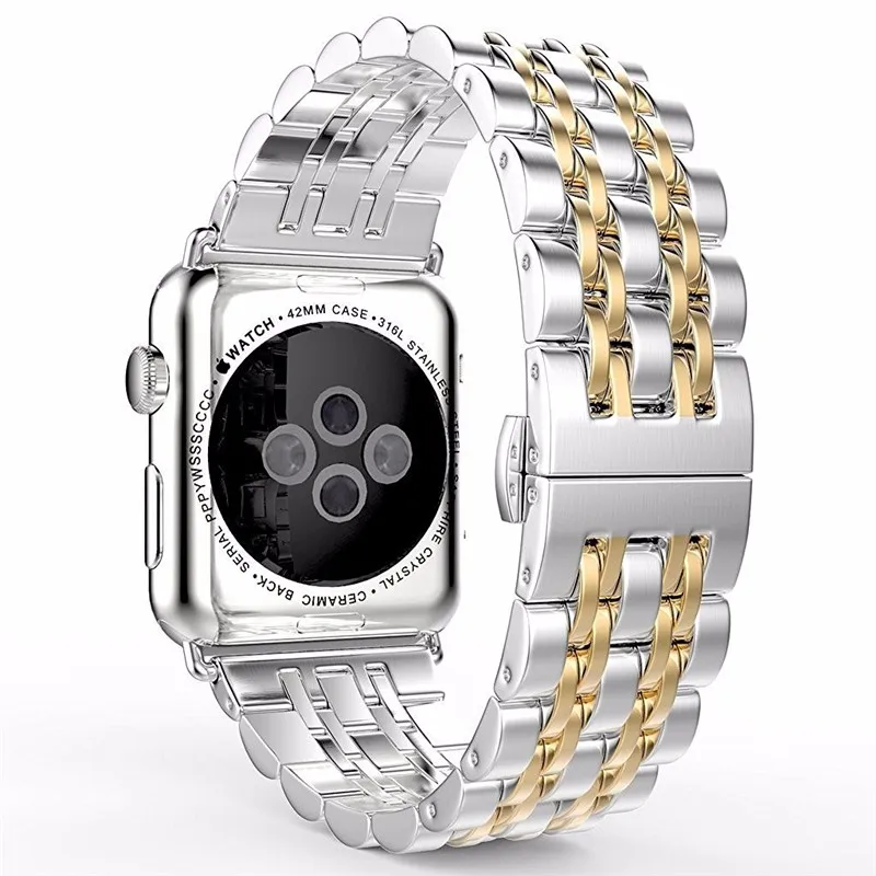 Ремешок для apple watch band 44 мм 40 мм apple watch 4 5 iwatch band 42 мм/38 мм correa из нержавеющей стали pulseira Butterfly ремешок для часов