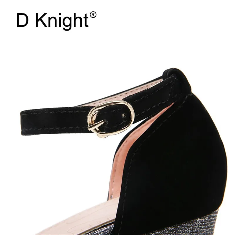Women Wedges Sandals Mixed Color Block Platform Wedge Heel Ankle Strap Summer Lady High Heels Sandal Closed Toe Pump Shoes Woman (15)