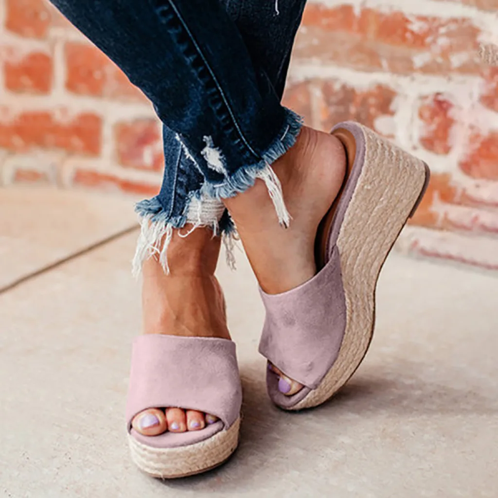 Для женщин пикантные женские туфли на платформе с открытым носком и Босоножки на высоких каблуках Для женщин Модный круглый носок сандалии, шлепанцы; обувь; feminino# g7