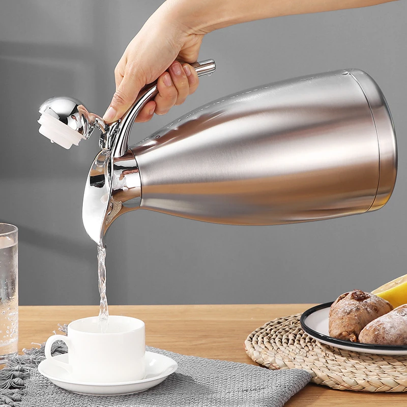 

2.0L Coffee Thermos Mug Stainless Steel Teapot Vacuum Flasks Thermo Hot Water Bottle 2000ml stainless steel vacuum jug