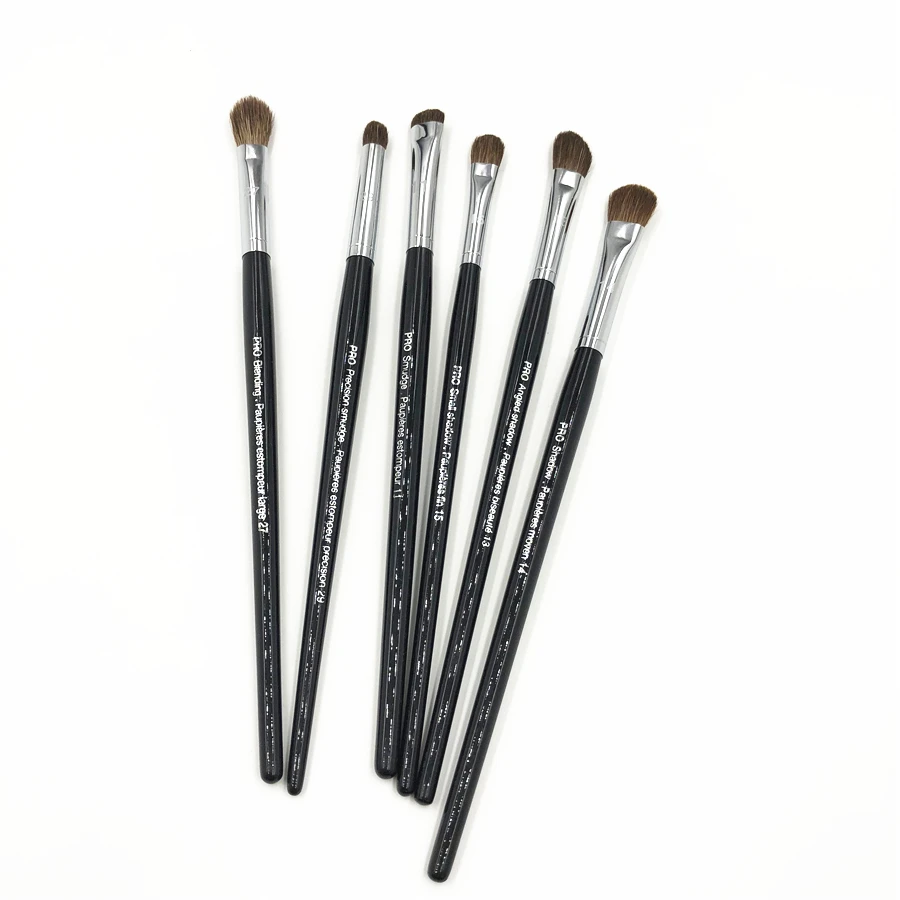 Professional Small Large Eyeshadow Blending Brush Goat Hair Pro Angled