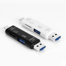 Универсальный 5-в-1 мобильное устройство считывания карт Micro Тип usb-C TF Micro SD кард-ридер для телефона компьютера Высокое Скорость слот для карт памяти