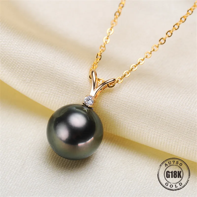 

DIY Accessories AU750 G18K Yellow Gold Pendant Jewelry Findings Blank Pendants Bracket Natural Pearl Cap Bracket