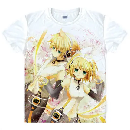 

New Harajuku Anime VOCALOID Hatsune Miku Printed Unisex Cosplay T shirt Plus Size Short Sleeve Tee Shirts