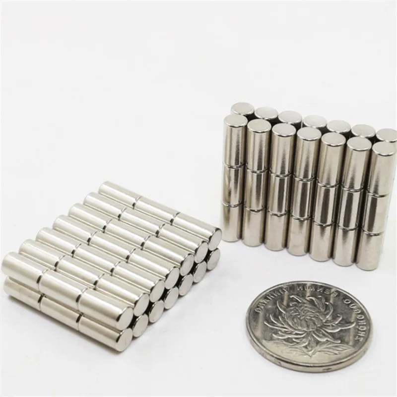 

30PCS Cylindrical 4*10mm powerful magnet NdFeB super magnet Strong magnetic iron plated nickel column