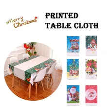 Скатерть одноразовая с рождественским принтом ПВХ мультяшный столовый столик Необычные веселые украшения для Рождества Рождество