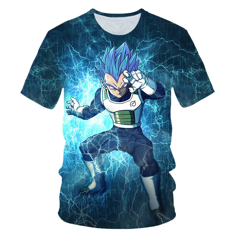 Dragon Ball Z футболки для мужчин Летняя мода 3D принт Супер Saiyajin Сон Гоку черный Zamasu Вегета дракон футболка Топы корректирующие