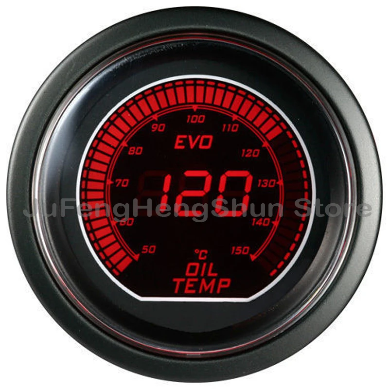52 мм Автомобильный датчик температуры масла 12 в синий и красный светодиодный светильник автомобильные датчики Авто Цифровой Датчик температуры топлива с датчиком