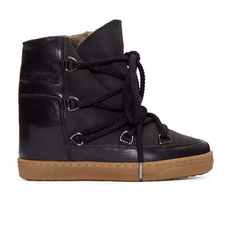 Женские ботинки на шнурках Bota feminina, черные, коричневые, ковбойские ботинки, увеличивающие рост Женские ботинки на шнурках Bota feminina, черные, коричневые, ковбойские ботинки, увеличивающие рост