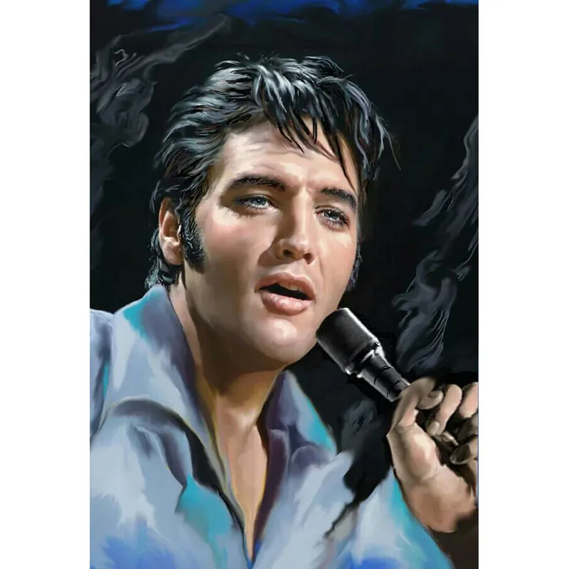 

Full Square Round Stone Drill 5D DIY Diamond Painting "Elvis Presley" Embroidery Cross Stitch Mosaic Home Decor Fan Gift