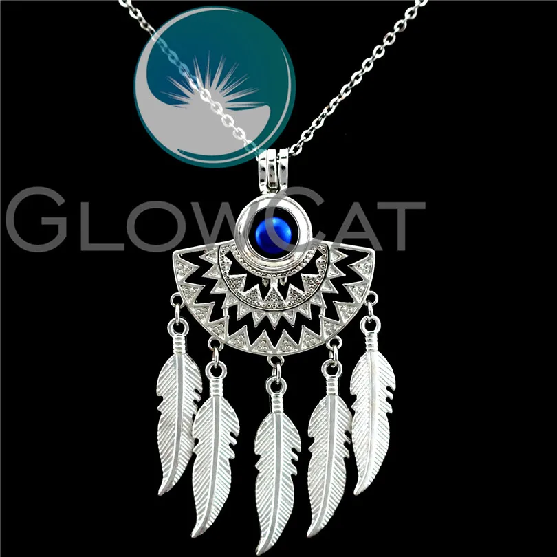 K732 Sliver Flowe Dream Catcher Charms Pearl Cage Aroma Stainless Steel Chain K732 Sliver Flowe Dream Catcher Charms Pearl Cage Aroma Stainless Steel Chain