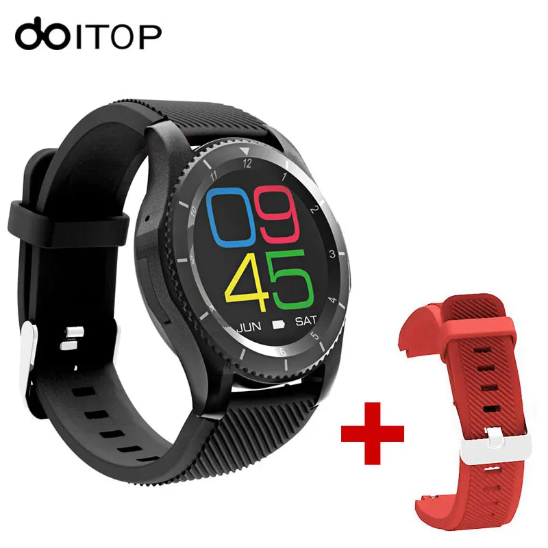 

DOITOP G8 Smart Watch Fitness Heart Rate Blood Pressure Monitor Tracker SIM Card Call SMS Reminder Smartwatch For IOS Android