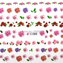 2 шт. C066 c Книги по искусству Ун Дизайн ногтей воды Наклейка ногтей Вода перевода Стикеры