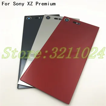 

Good quality Back Cover For Sony Xperia XZ Premium Glass Rear Back Battery Cover Door Housing Case Replacement Parts XZP Cover
