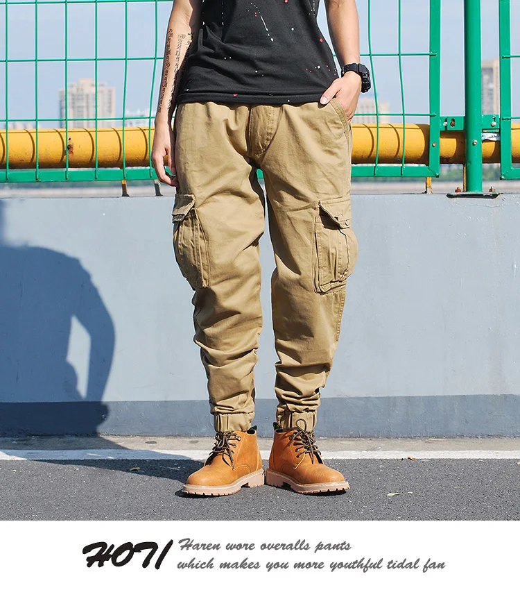 Новые бегунов Для мужчин брюки-карго Повседневное брюки Для мужчин качество уличная Спортивные штаны военная карандаш удобные брюки Для