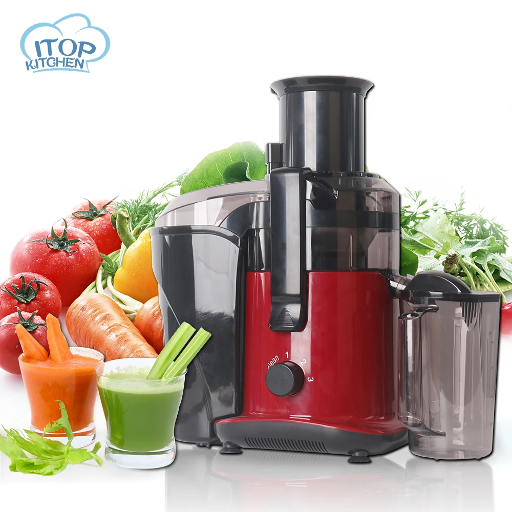 

Red Electric Fruit Juice Machine 220V Household Extrusion Vegetables Juice Machine 3 Speeds Controllable Plastic Juicer